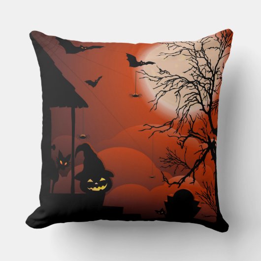 ハロウィーン血ムーンライト悪夢 クッション (正面)
