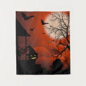 ハロウィーン血ムーンライト悪夢 タペストリー (正面)