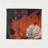 ハロウィーン血ムーンライト悪夢 タペストリー (正面(横))