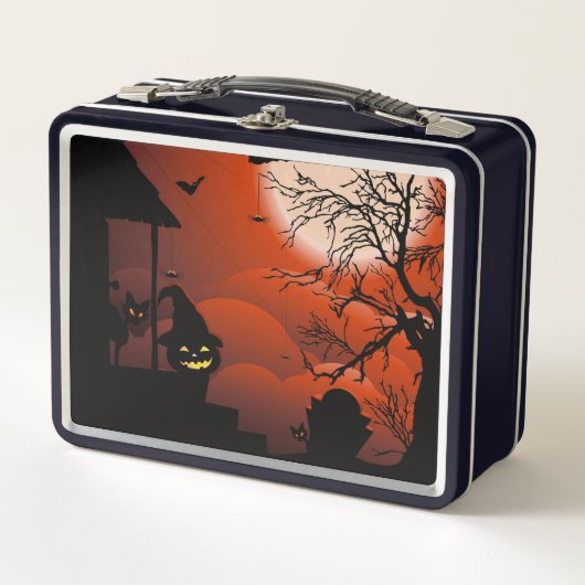 ハロウィーン血ムーンライト悪夢 メタルランチボックス (正面)