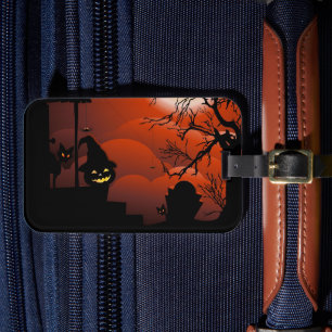 ハロウィーン血ムーンライト悪夢 ラゲッジタグ
