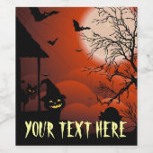 ハロウィーン血ムーンライト悪夢 ワインラベル (シングルラベル)