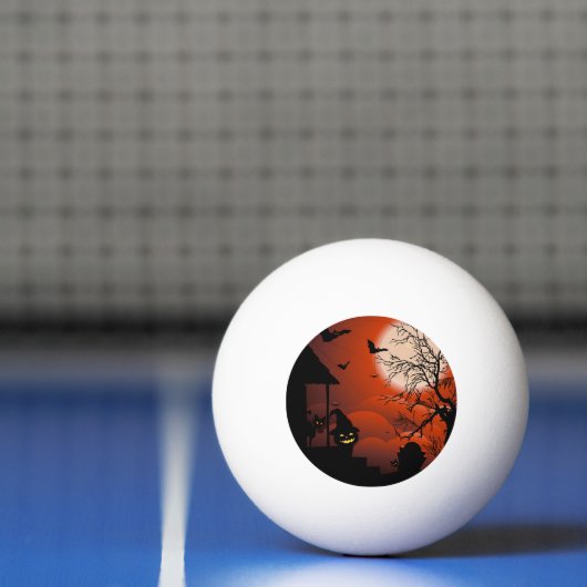 ハロウィーン血ムーンライト悪夢 卓球ボール (ネット)