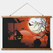 ハロウィーン血ムーンライト悪夢 吊り下げ型タペストリー (正面)