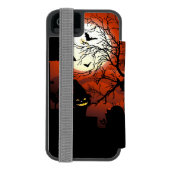 ハロウィーン血ムーンライト悪夢 INCIPIO iPhoneウォレットケース (フォリオ裏面)
