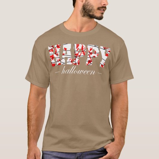 ハロウィーン血 おもしろい Tシャツ (正面)
