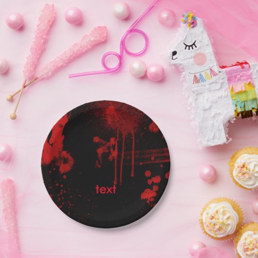 ハロウィーン血（ばちゃばちゃ）跳ねる衣装パーティー ペーパープレート (パーティー)