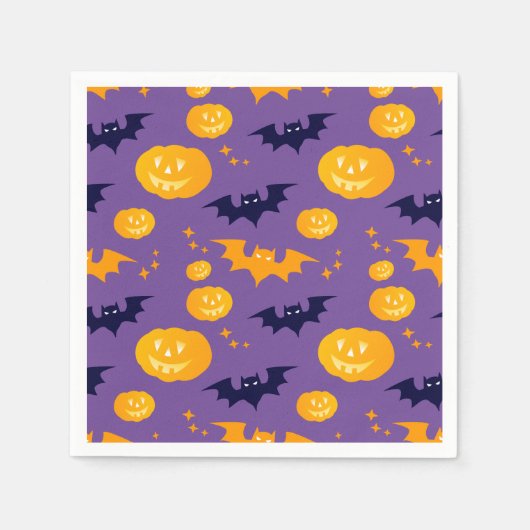 ハロウィーン衣装ガールウィッチバースデーパーティー スタンダードカクテルナプキン (正面)