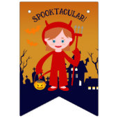 ハロウィーン衣装ガールバースデーパーティー バンティングフラッグ (第1の旗)