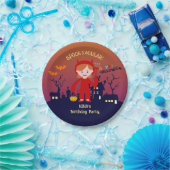 ハロウィーン衣装ガールバースデーパーティー ペーパープレート (パーティー)