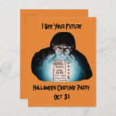 ハロウィーン衣装パーティの招待状10月31日 案内ポストカード (正面/裏面)