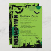 ハロウィーン衣装パーティの招待状 招待状 (正面/裏面)