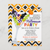 ハロウィーン衣装パーティーカクテル 招待状 (正面/裏面)