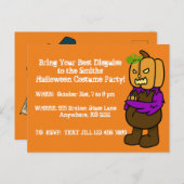 ハロウィーン衣装パーティーカスタマイズ招待状 ポストカード (正面/裏面)