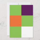 ハロウィーン衣装パーティーカラーパーティの招待状 招待状 (裏面)