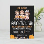 ハロウィーン衣装パーティー誕生日キッズパーティー 招待状 (スタンド正面)