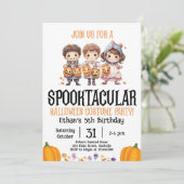ハロウィーン衣装パーティー誕生日キッズパーティー 招待状 (スタンド正面)
