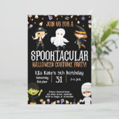 ハロウィーン衣装パーティー誕生日キッズパーティー 招待状 (スタンド正面)