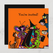 ハロウィーン衣装パーティー 招待状 (正面/裏面)