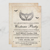ハロウィーン衣装パーティー 招待状 (正面/裏面)