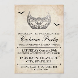 ハロウィーン衣装パーティー 招待状