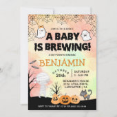 ハロウィーン衣装ベビーシャワーパーティー 招待状 (正面)