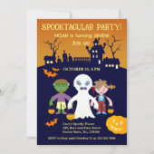 ハロウィーン衣装ボーイ誕生日パーティー 招待状 (正面)