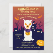 ハロウィーン衣装ボーイ誕生日パーティー 招待状 (正面)