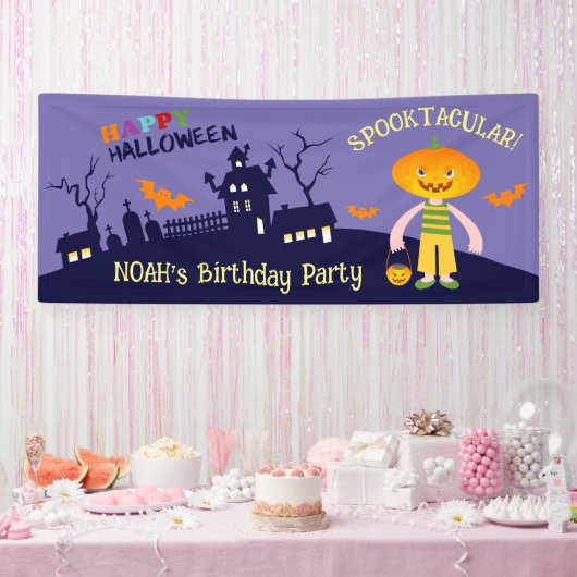 ハロウィーン衣装ボーイ誕生日パーティー 横断幕 (パーティー)