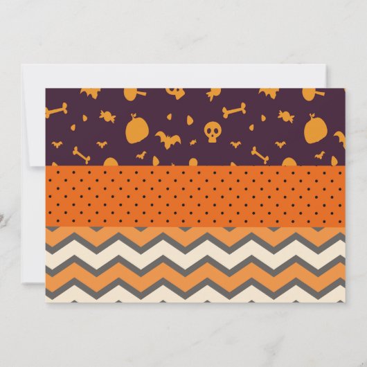 ハロウィーン衣装誕生日パーティーの招待|キッズ 招待状 (裏面)