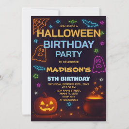 ハロウィーン衣装誕生日招待状 招待状