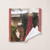 ハロウィーン装飾ゴシック様式のヘッドレスレディ バスタオルセット (ウォッシュタオル)