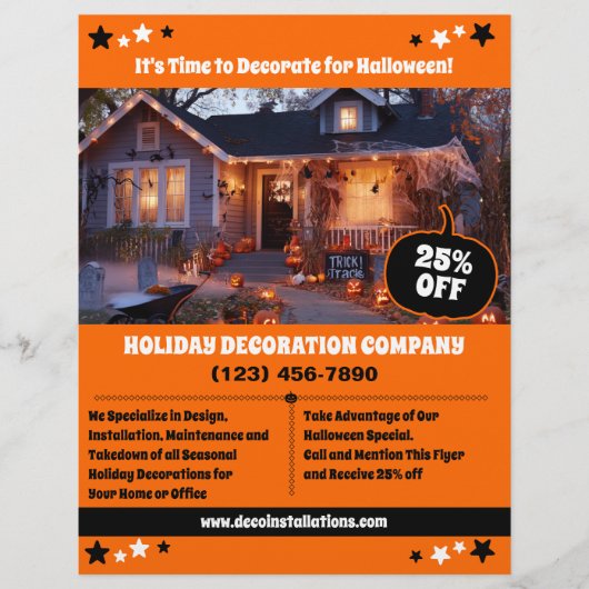 ハロウィーン装飾事業 チラシ (正面)