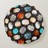ハロウィーン装飾用かぼちゃ模様 ラウンドクッション (裏面)