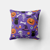ハロウィーン装飾用クッションカボチャ猫幽霊キャンディ クッション (裏面)