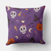 ハロウィーン装飾用クッション-スカル、カボチャ、猫 クッション (裏面)