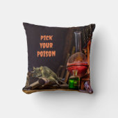 ハロウィーン装飾用クッション、毒を選ぶ クッション (正面)