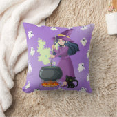 ハロウィーン装飾用クッション – 魔女の醸造 クッション (ブランケット)