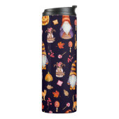 ハロウィーン要素を使用したヴィンテージのシームレスなパターン。  タンブラー (回転左)