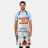 ハロウィーン要素ヴィンテージセットデザイン エプロン (着用した状態)