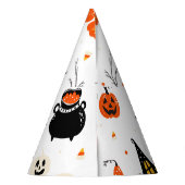 ハロウィーン要素ヴィンテージセットデザイン パーティーハット (裏面)