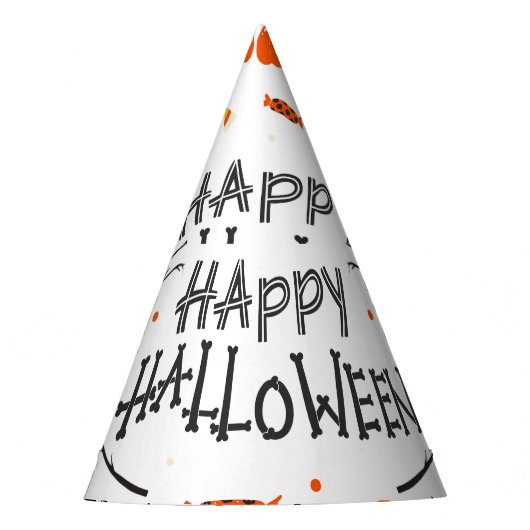 ハロウィーン要素ヴィンテージセットデザイン パーティーハット (正面)