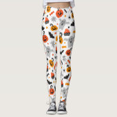 ハロウィーン記号シームレスパターン レギンス (正面)