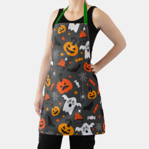 ハロウィーン記号パターン エプロン