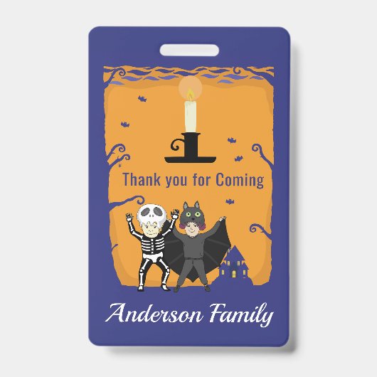 ハロウィーン誕生日ありがとう バッジ (正面)