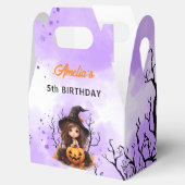 ハロウィーン誕生日かわいい小さな魔女の小さな切り妻 フェイバーボックス (オープン)