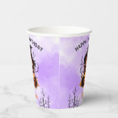 ハロウィーン誕生日かわいい小さな魔女紙カップ 紙コップ (右)