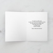 ハロウィーン誕生日とキュートな吸血鬼と誕生日 サンキューカード (内部)