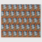 ハロウィーン誕生日のパーソナライズ名不気味幽霊 ラッピングペーパー (フラット)