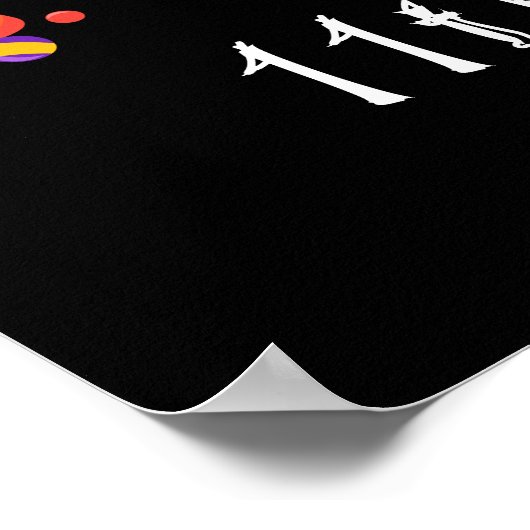 ハロウィーン誕生日ウィッチパープルウェルカムサイン ポスター (角)